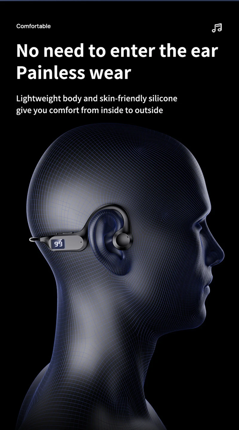 Outdoor Sport Field - X7 Bone Conduction Earphone 16 Hours