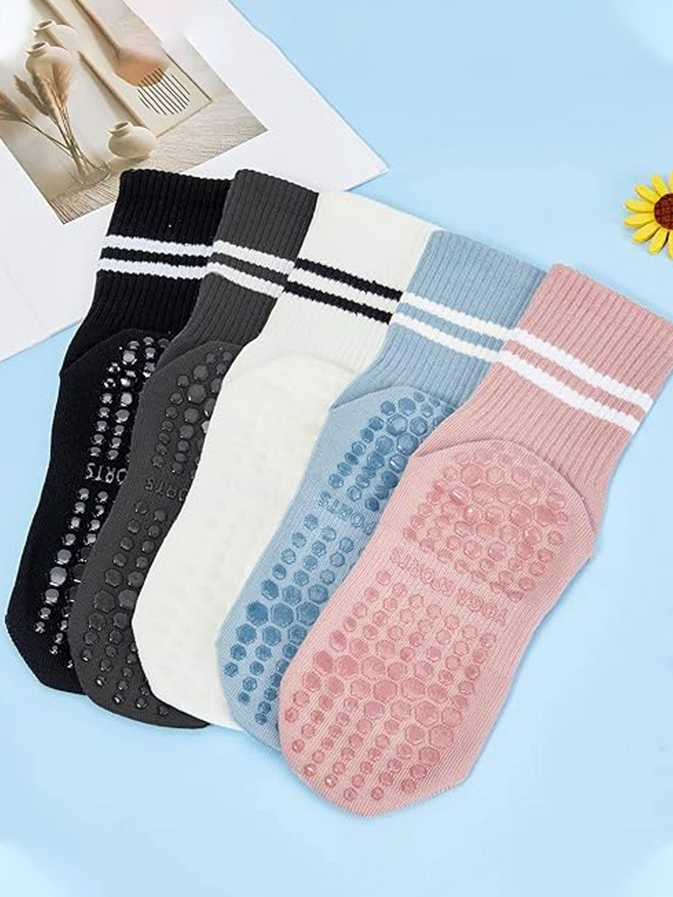 3 Pairs of Yoga Socks, Non-Sli - Speed Skipping Rope recension och pris
