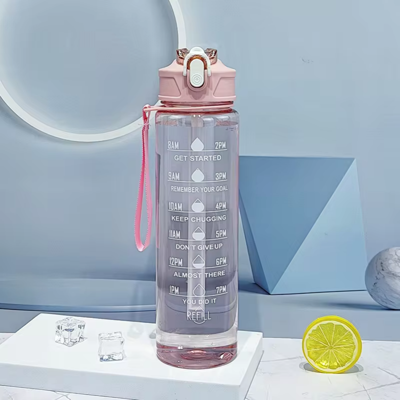 900ml Sports Bottle With Time  - Outdoor Sport Field recension och pris
