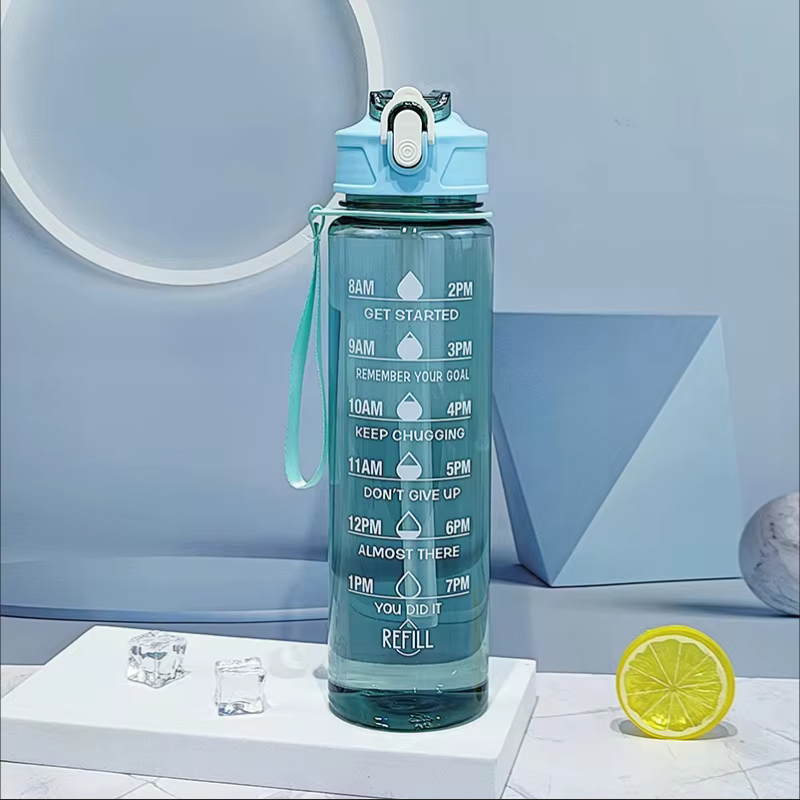 900ml Sports Bottle With Time  - Outdoor Sport Field recension och pris